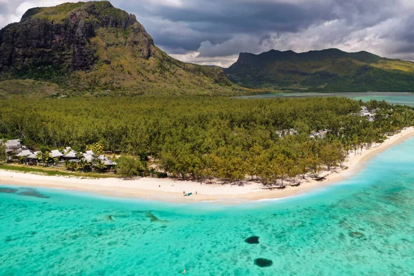 Вид Висоти Острова Маврикій Індійському Океані Пляж Морн Брабант — стокове фото