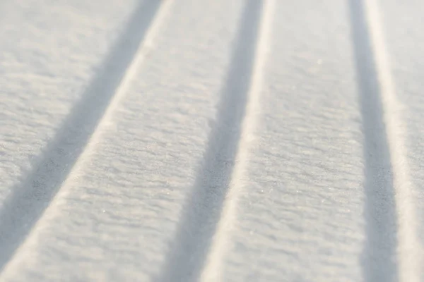 Fundo Inverno Textura Neve Com Listras Neve Branca Pura — Fotografia de Stock
