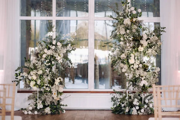 Lieu Pour Une Cérémonie Mariage Intérieur Lieu Mariage Décoré — Photo