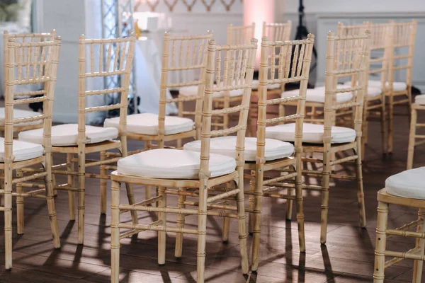 Place Wedding Ceremony Interior Chairs Decorated Wedding Venue — Stock Photo, Image