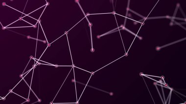 Soyut dijital bağlantı noktaları. Teknoloji geçmişi. Ağ bağlantısı yapısı. Pleksus etkisi. 3d
