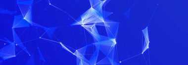 Soyut dijital iletişim noktaları. Teknolojik geçmiş. Ağ bağlantısı yapısı. Renkli pleksus etkisi. 3B görüntüleme