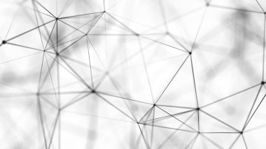 Soyut dijital bağlantı noktaları. Teknoloji geçmişi. Ağ bağlantısı yapısı. Pleksus etkisi. 3d