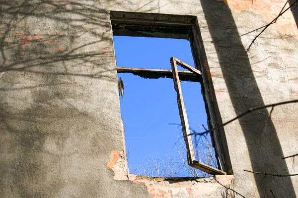 Ruinierte Ansicht Eines Alten Hauses Aus Dem Neunzehnten Jahrhundert Der — Stockfoto