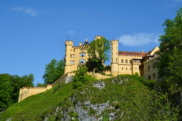 Castelo Hohenschwangau Nos Alpes Baviera Alemanha — Fotografia de Stock