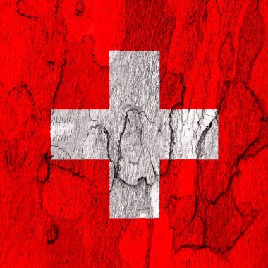 İsviçre bayrağının tuhaf şekli. Dokuda İsviçre bayrağı.