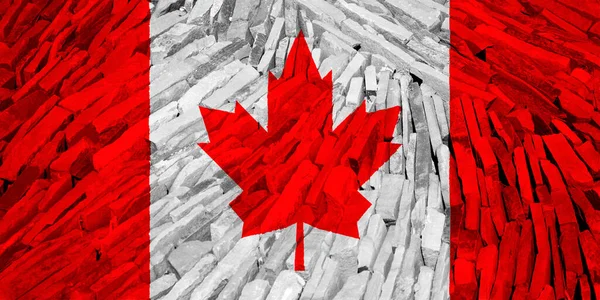 Фонове Зображення Прапора Канади Текстурі — стокове фото