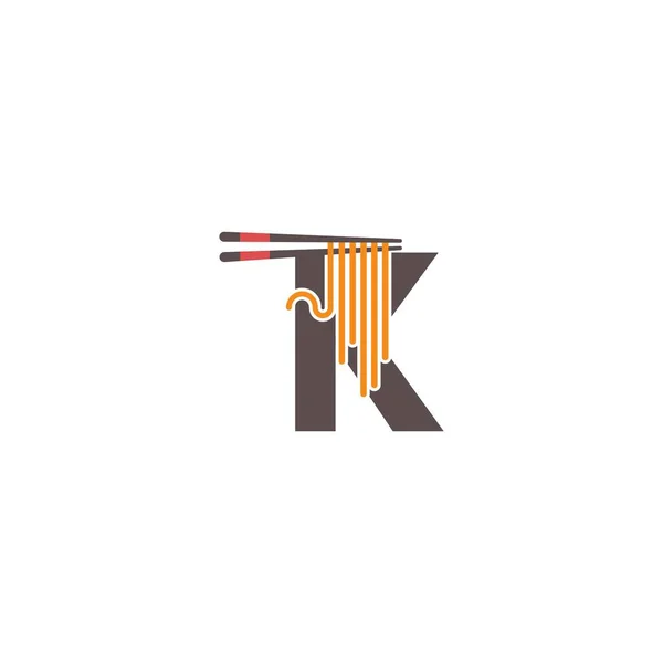 Çubuklu Harfi Erişte Simgesi Logo Tasarım Şablonu — Stok Vektör