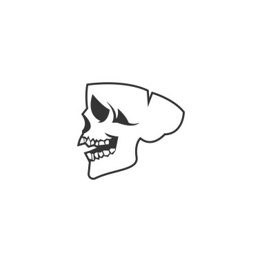 Kurukafa logosu tasarım vektör şablonu çizimi