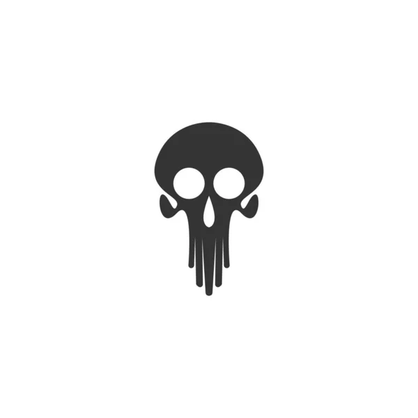 Icono Del Logo Del Cráneo Diseño Vector Plantilla Ilustración — Vector de stock