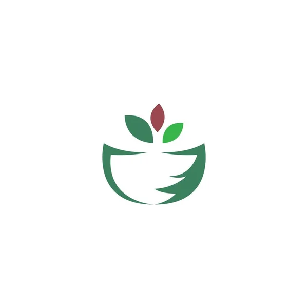 Vecteur Modèle Design Plat Logo Icône Bol — Image vectorielle