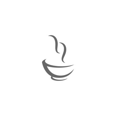 Bowl simge logosu düz tasarım şablonu