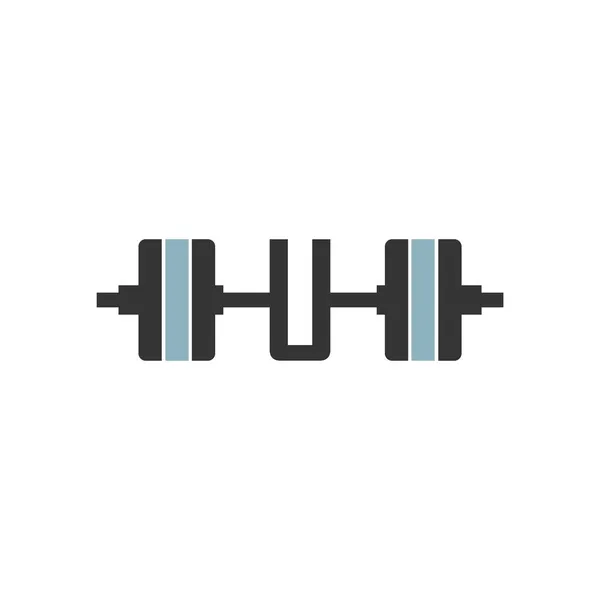 Letter Barbell Icon Fitness Design Template Vector — Stock Vector