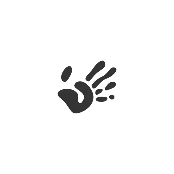 Hand Icon Logo Flat Design Template Vector — Stock Vector