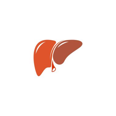İnsan karaciğer simgesi logo tasarım şablonu vektörü