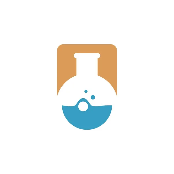 Science Bottle Lab Logo Icon Design Template Vector — Stock Vector