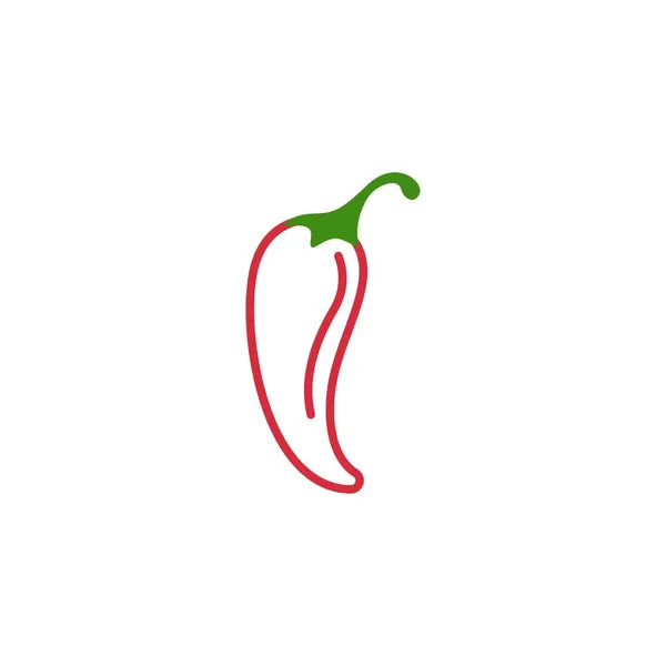 Chilli 아이콘 디자인 일러스트 — 스톡 벡터