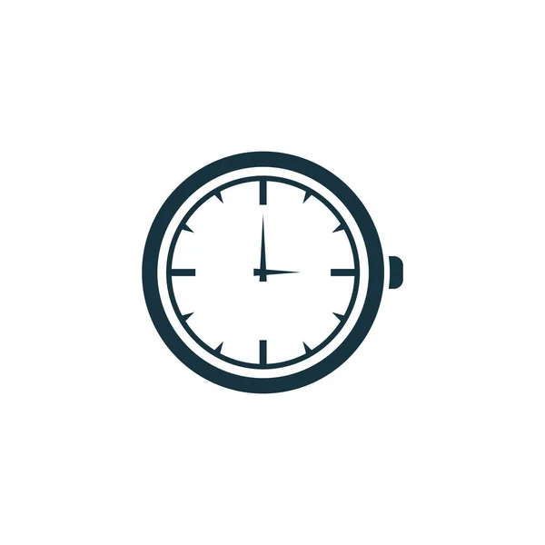 Clock Time Icon Logo Design Template Vector — Stock Vector