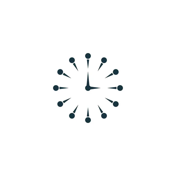 Klocka Tid Ikon Logotyp Design Mall Vektor — Stock vektor