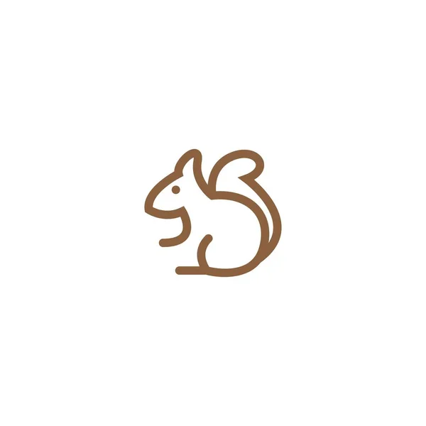 Squirrel Logo Vector Icon Design Illustration Template — Stock Vector
