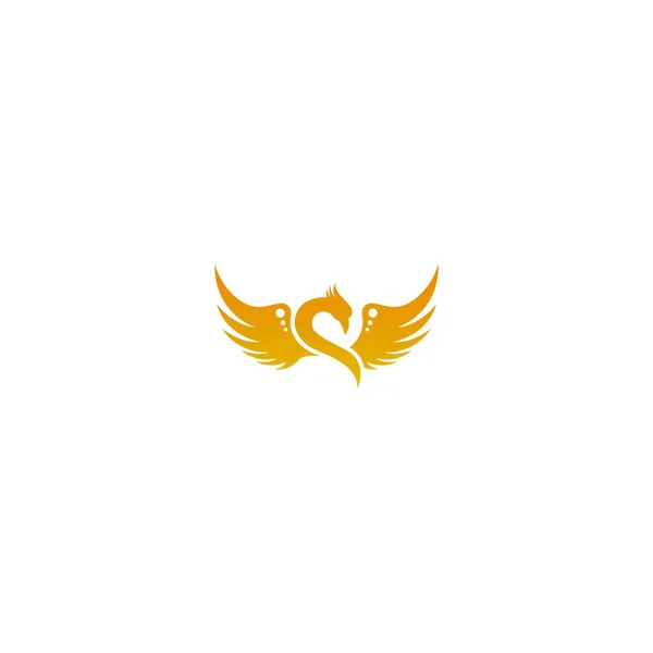 Phoenix Logotipo Ícone Design Modelo Vetor Ilustração — Vetor de Stock