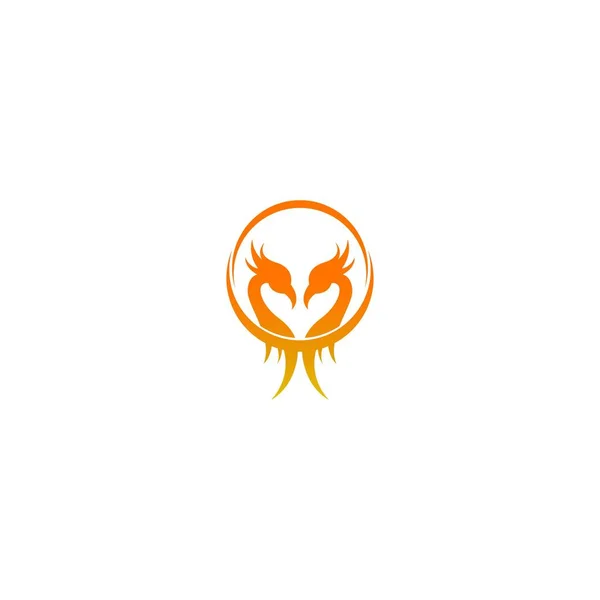Phoenix Logotipo Ícone Design Modelo Vetor Ilustração — Vetor de Stock