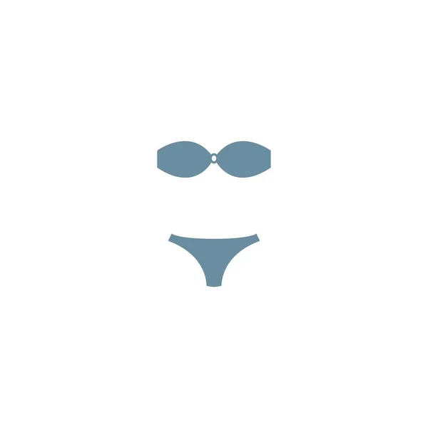 Illustration Modèle Design Plat Logo Icône Bikini — Image vectorielle