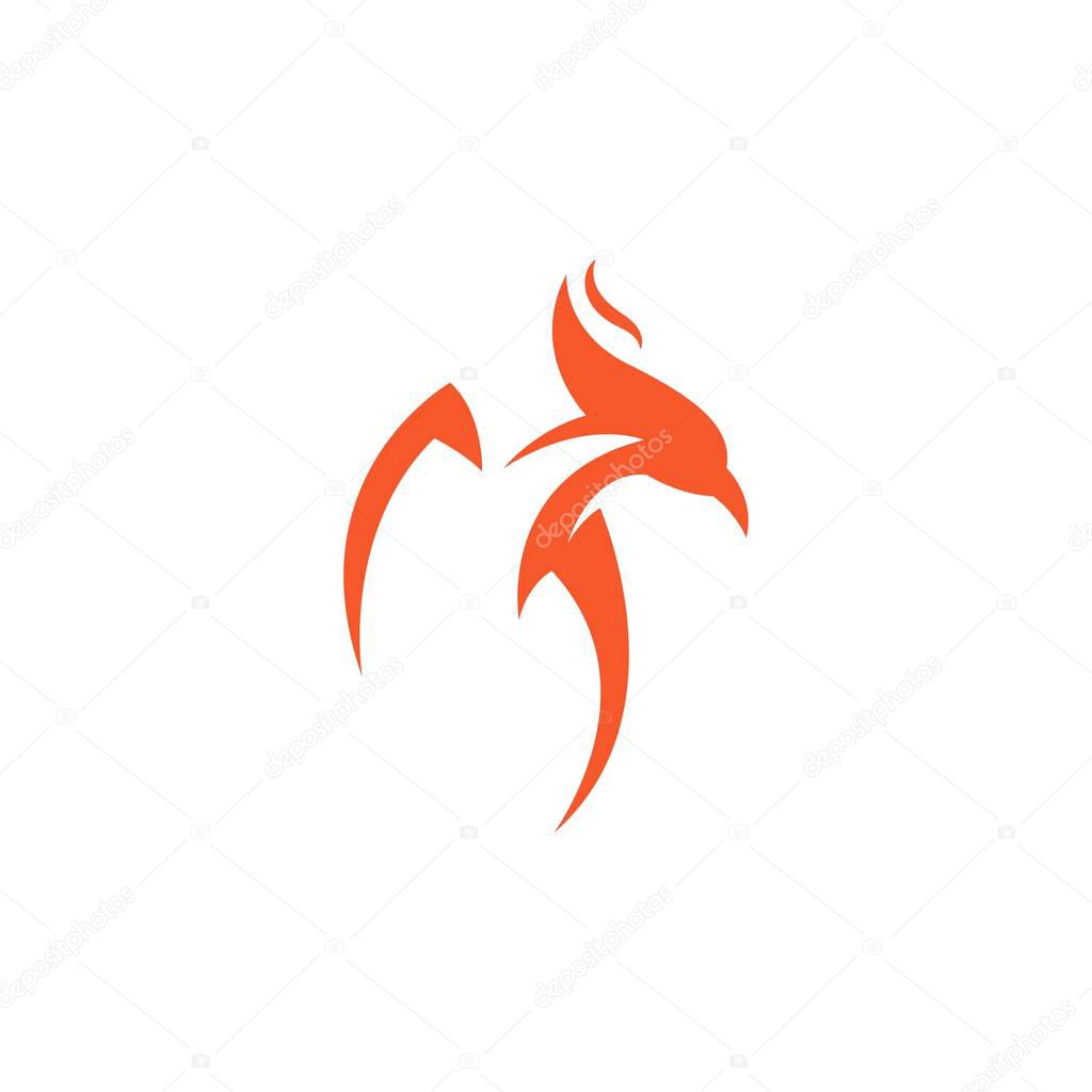 Phoenix logo icon design template vector illustration