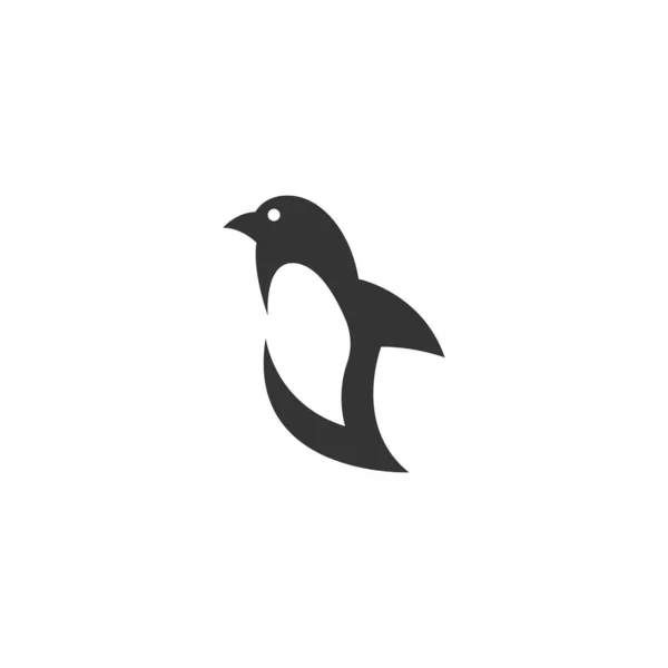 Pingvinikonen Logotyp Design Mall Illustration Vektor — Stock vektor