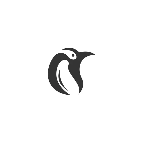 Penguin Icon Logo Design Template Illustration Vector — Stock vektor