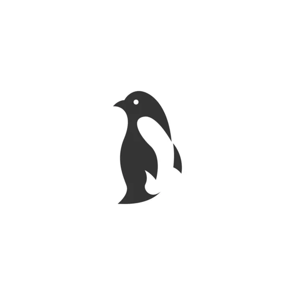 Pingüino Icono Logotipo Diseño Plantilla Ilustración Vector — Archivo Imágenes Vectoriales