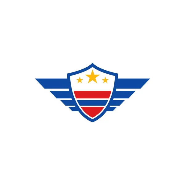 Military Badge Logo Icon Template Illustration Vector — Vetor de Stock