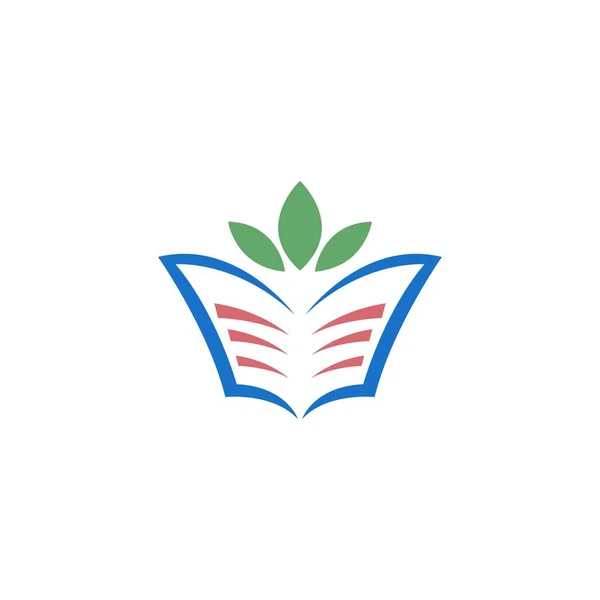 Educación Logo Icono Diseño Plantilla Vector Ilustración — Vector de stock