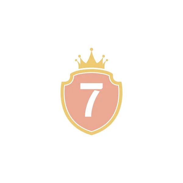 Nummer Mit Schild Symbol Logo Design Illustrationsvektor — Stockvektor