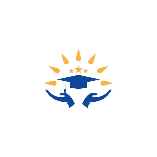 Educación Logo Icono Diseño Plantilla Vector Ilustración — Vector de stock