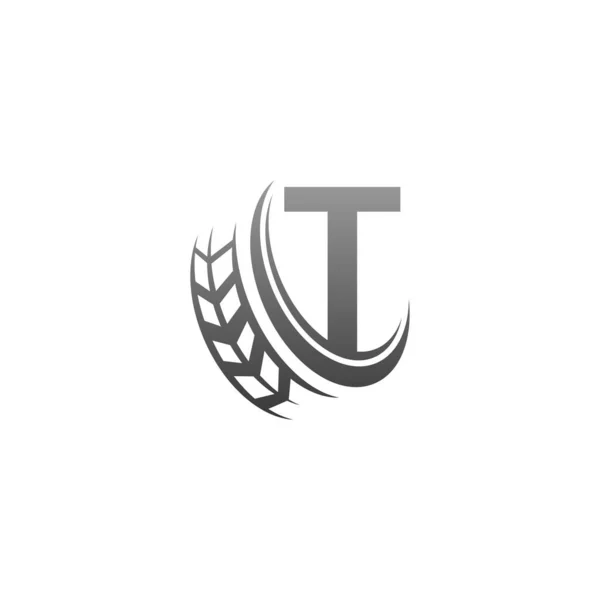 Letter Trailing Wheel Icon Design Template Illustration Vector —  Vetores de Stock