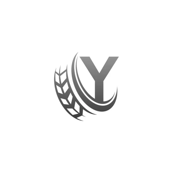 Letter Trailing Wheel Icon Design Template Illustration Vector — Stock Vector