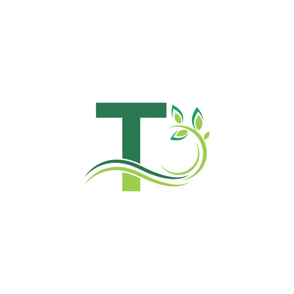 Letter Icon Floral Logo Design Template Illustration Vector — Stok Vektör