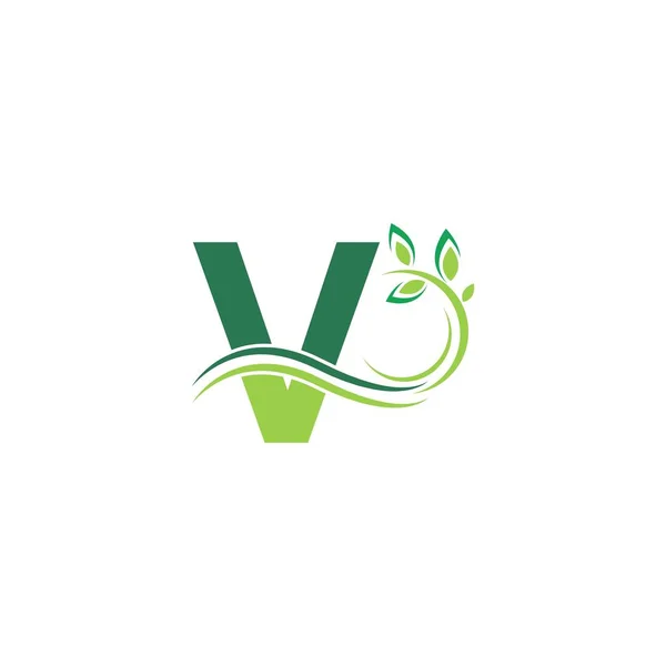Letter Icon Floral Logo Design Template Illustration Vector — 图库矢量图片