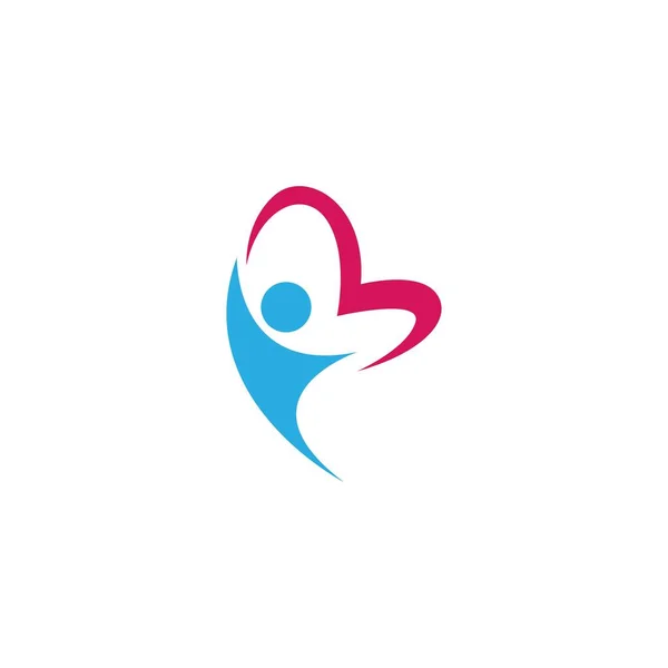 Adoption Community Care Logo Template Illustration Vector — 스톡 벡터