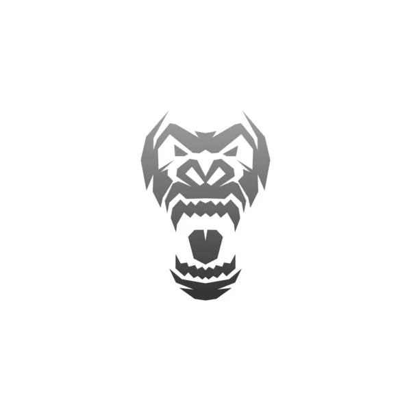 Gorilla Logo Design Vektor Ikon Mall Illustration — Stock vektor