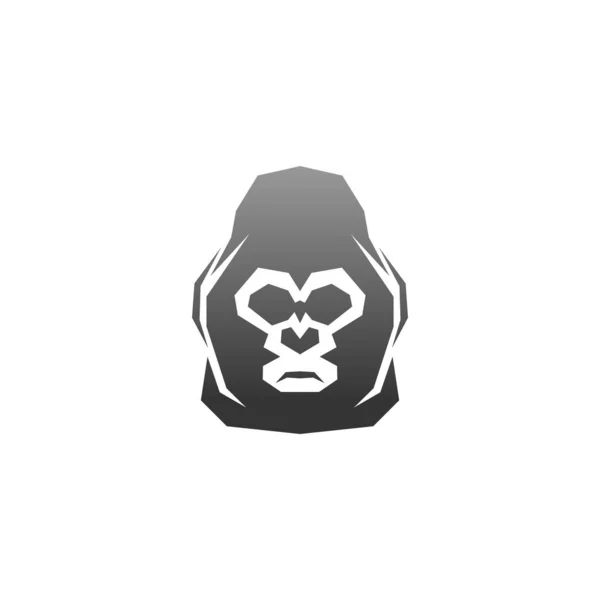 Goril Logosu Tasarım Vektör Şablonu Çizimi — Stok Vektör