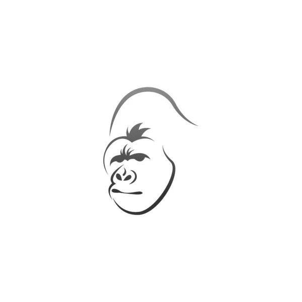 Goril Logosu Tasarım Vektör Şablonu Çizimi — Stok Vektör