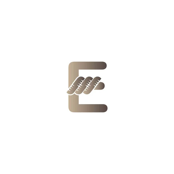 Buchstabe Eingewickelt Seil Symbol Logo Design Illustration Vektor — Stockvektor