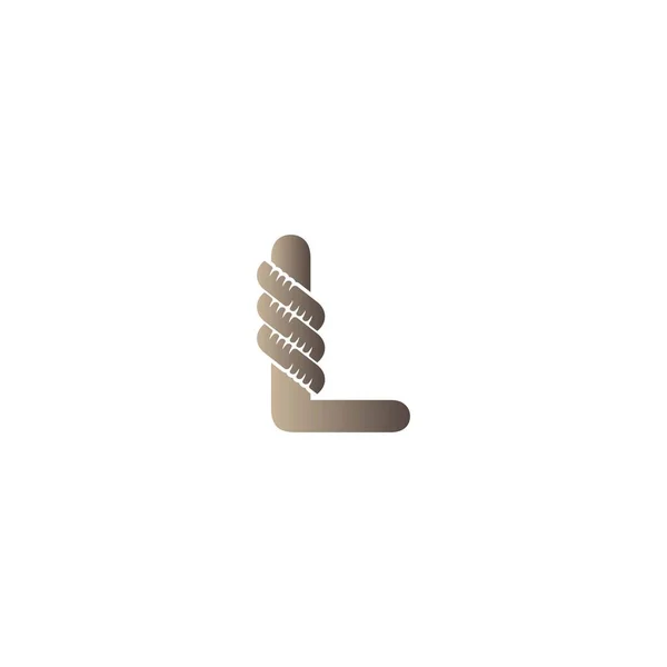 Carta Envolto Corda Ícone Logotipo Design Ilustração Vetor —  Vetores de Stock
