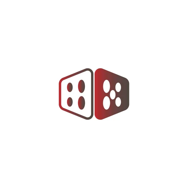 Dice Icon 디자인 템플릿 일러스트 — 스톡 벡터