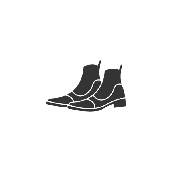 Zapatos Los Hombres Logotipo Icono Diseño Ilustración Plantilla — Archivo Imágenes Vectoriales