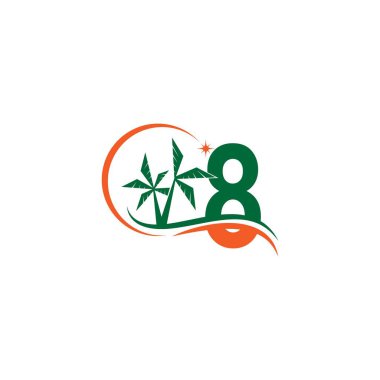 8 numara hindistan cevizi ağaçlarıyla harmanlandı.