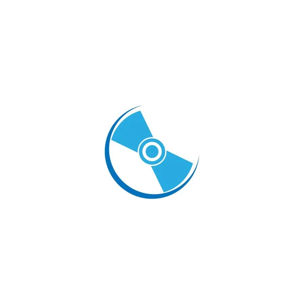 Icône Disque Vidéo Logo Illustration Modèle Vecteur — Image vectorielle