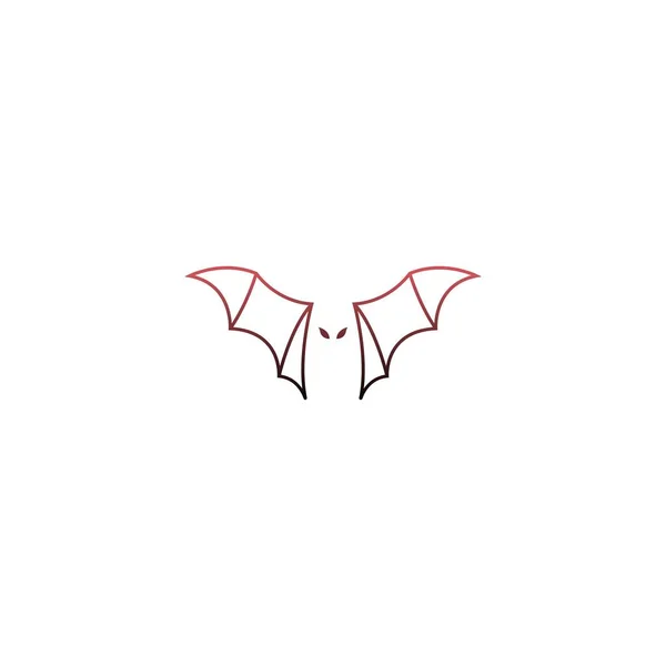 Murciélago Animal Logotipo Icono Ilustración Plantilla Vector — Vector de stock